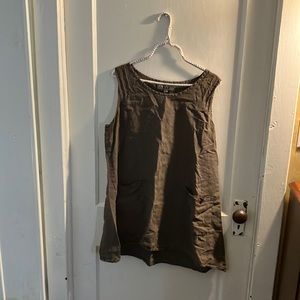 FLAX 100% linen tank with pockets size M